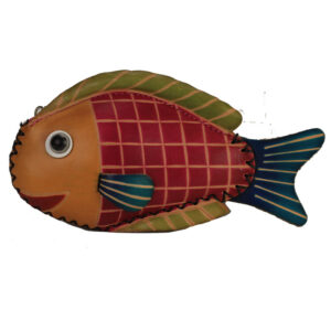 PORTE MONNAIE POISSON EN CUIR