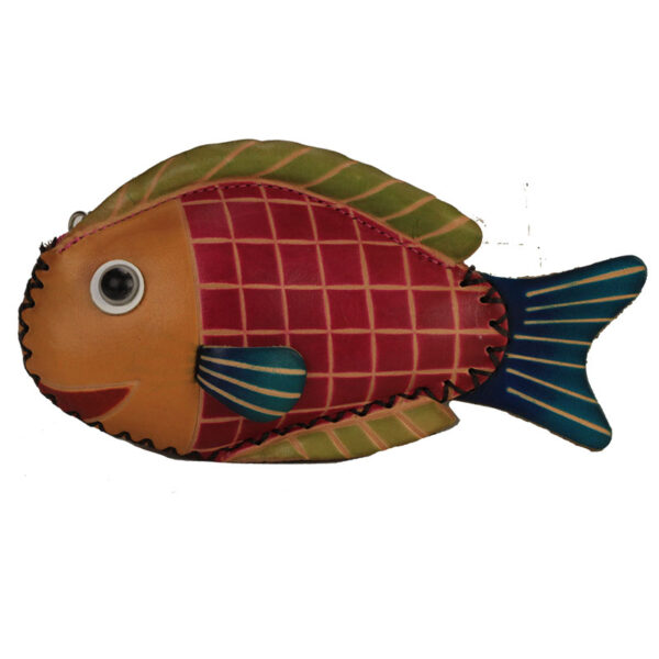 PORTE MONNAIE POISSON EN CUIR