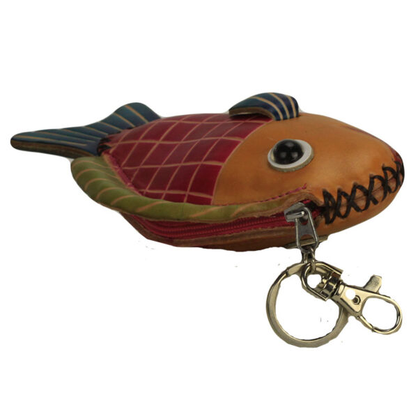 PORTE MONNAIE POISSON EN CUIR – Image 2