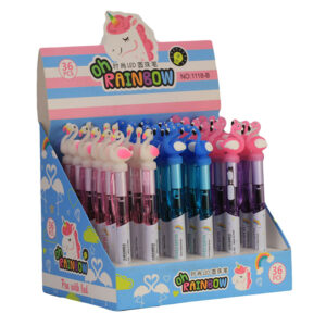 STYLO FLAMANT ROSE AVEC LUMIERE