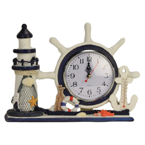 HORLOGE MARINE AVEC THERMOMETRE – Image 2
