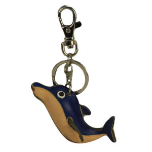 PORTE CLEFS DAUPHIN EN CUIR