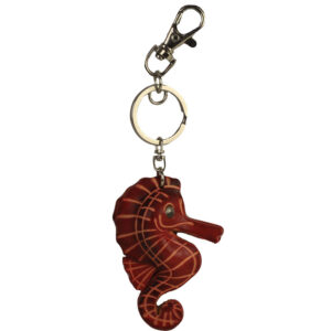 PORTE CLEFS HIPPOCAMPE EN CUIR